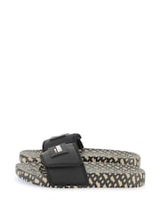BOSS Black All Over Print Logo Sliders With Touch Fastening - Image 1 of 7