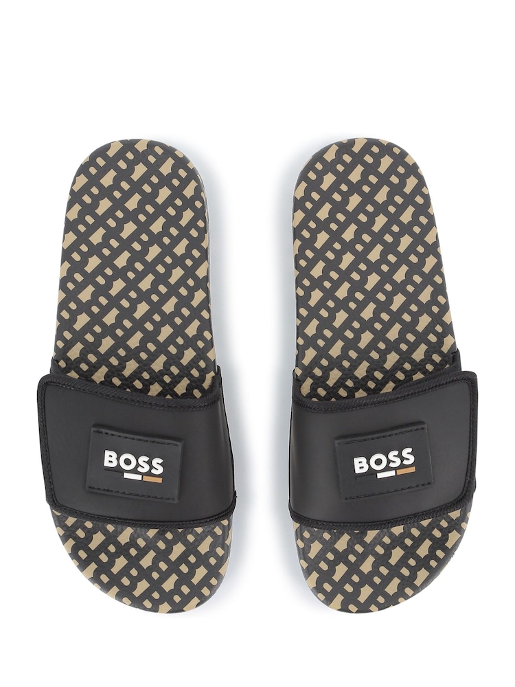 Nazouváky s celoplošným potiskem loga BOSS se zapínáním na suchý zip - Image 5 of 7
