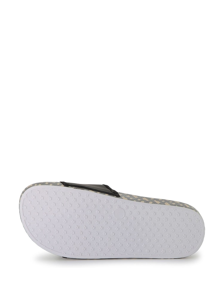 BOSS Black All Over Print Logo Sliders With Touch Fastening - Image 7 of 7