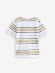 BOSS Natural Striped Short Sleeve Logo T-Shirt - Image 2 of 5