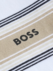 BOSS Natural Striped Short Sleeve Logo T-Shirt - Image 5 of 5