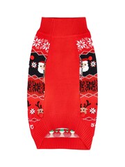 Fanatics Red Sunderland Fairisle Pattern Dog Christmas Jumper - Image 1 of 1
