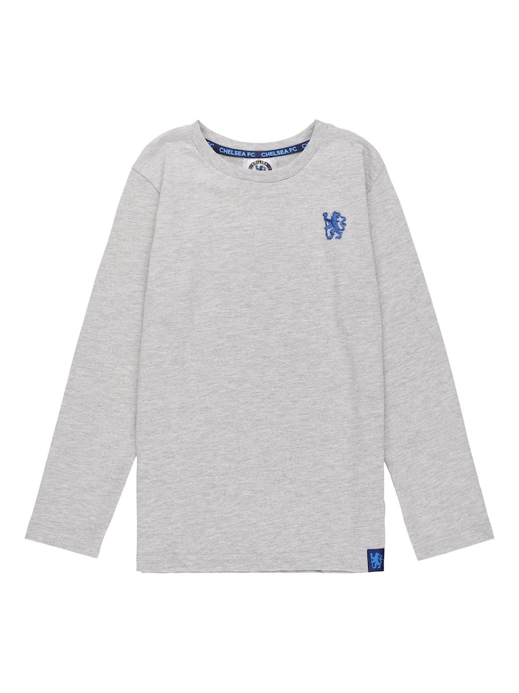 Fanatics Boys Grey Chelsea Check 100% Cotton Long Pant Lounge Set - Image 3 of 3