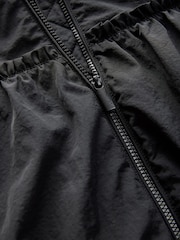 Black Shower Resistant Puffball Hem Padded Coat (3-16yrs) - Image 4 of 6
