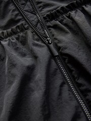 Black Shower Resistant Puffball Hem Padded Coat (3-16yrs) - Image 8 of 10