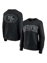 Fanatics Womens NFL San Francisco 49ers Elements Cotton Black Fleece Crew - Image 1 of 3