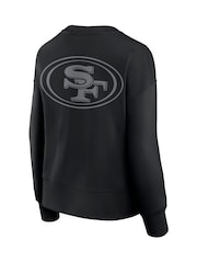 Fanatics Womens NFL San Francisco 49ers Elements Cotton Black Fleece Crew - Image 3 of 3