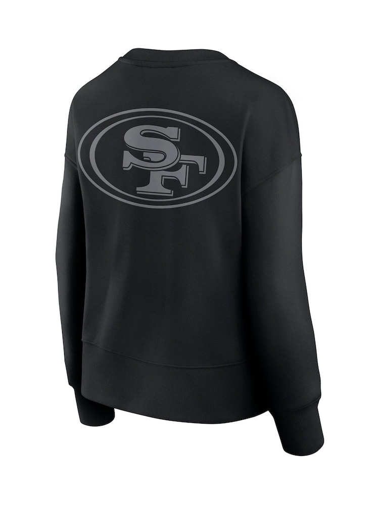 Fanatics Womens NFL San Francisco 49ers Elements Cotton Black Fleece Crew - Image 3 of 3