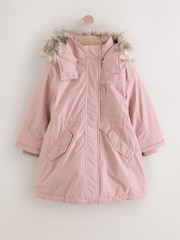 Pink Waterproof Wadded Coat (3-16yrs) - Image 6 of 14