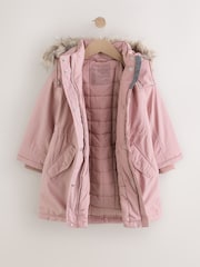 Pink Waterproof Wadded Coat (3-16yrs) - Image 7 of 14