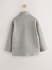 Grey Short Bomber Jacket With Wool (3-16yrs) - Image 6 of 9