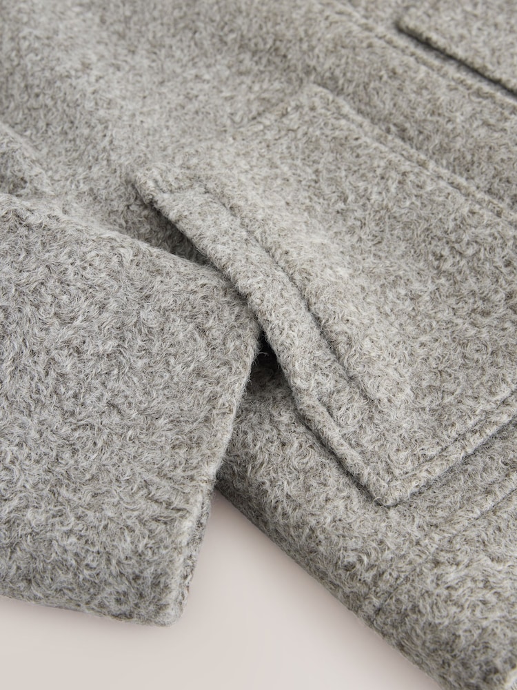 Grey Short Bomber Jacket With Wool (3-16yrs) - Image 9 of 9 Grey Short Bomber Jacket With Wool (3-16yrs) - Image 9 of 9
