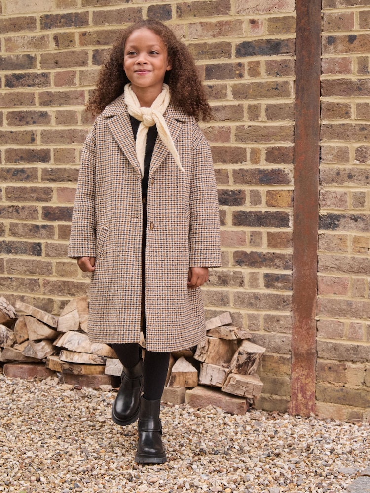 Brown Relaxed Fit Over Coat With Wool (3-16yrs) - Image 1 of 12