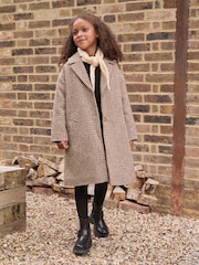 Brown Relaxed Fit Over Coat With Wool (3-16yrs) - Image 2 of 12