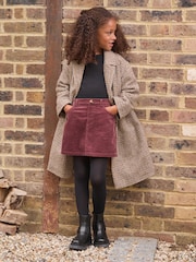 Brown Relaxed Fit Over Coat With Wool (3-16yrs) - Image 6 of 12