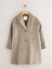 Brown Relaxed Fit Over Coat With Wool (3-16yrs) - Image 7 of 12