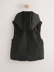 Black Textured Hooded Gilet (3-16yrs) - Image 10 of 10