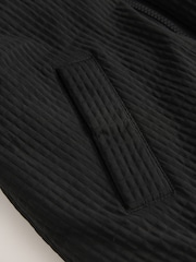 Black Textured Hooded Gilet (3-16yrs) - Image 6 of 10