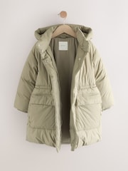 Sage Green Shower Resistant Utility Padded Coat (3-16yrs) - Image 6 of 10