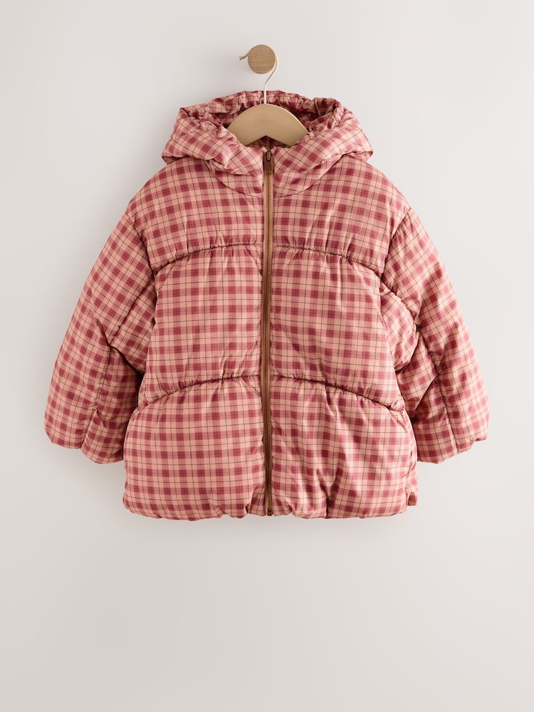 Svetlo rjava/rdeča - Shower Resistant Check Padded Coat (3-16yrs) - Slika 1 iz 5