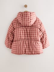 Svetlo rjava/rdeča - Shower Resistant Check Padded Coat (3-16yrs) - Slika 2 iz 5