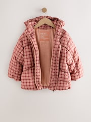 Svetlo rjava/rdeča - Shower Resistant Check Padded Coat (3-16yrs) - Slika 3 iz 5