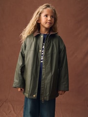 Khaki Green Shower Resistant Barn Jacket (7-16yrs) - Image 2 of 5