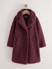 Berry Red Borg Over Coat (3-16yrs) - Image 1 of 5