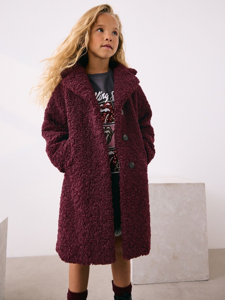Berry Red Borg Over Coat (3-16yrs) - Image 1 of 10 Berry Red Borg Over Coat (3-16yrs) - Image 1 of 10
