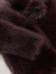 Chocolate Brown Faux Fur Coat (3-16yrs) - Image 4 of 5