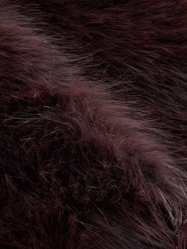 Chocolate Brown Faux Fur Coat (3-16yrs) - Image 5 of 5