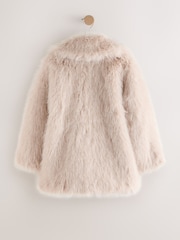 Cream Faux Fur Coat (3-16yrs) - Image 2 of 5