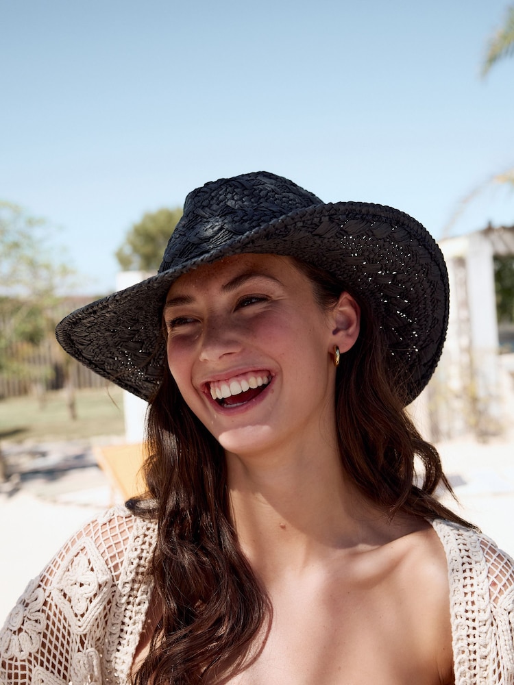 Black Western Hat - Image 1 of 7 Black Western Hat - Image 1 of 7