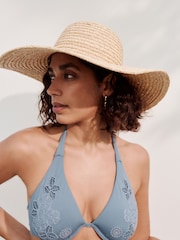 Neutral Wide Brim Floppy Hat - Image 1 of 6