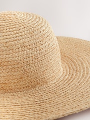 Neutral Wide Brim Floppy Hat - Image 5 of 6