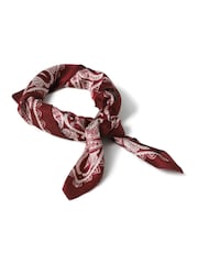 Aela Burgundy Paisley Print Tie Me Up Scarf - Image 1 of 4