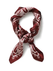 Aela Burgundy Paisley Print Tie Me Up Scarf - Image 3 of 4