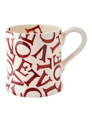 Emma Bridgewater Cream L.O.V.E Polka Red 1/2 Pint Mug - Image 2 of 5