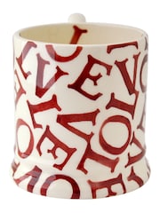 Emma Bridgewater Cream L.O.V.E Polka Red 1/2 Pint Mug - Image 5 of 5