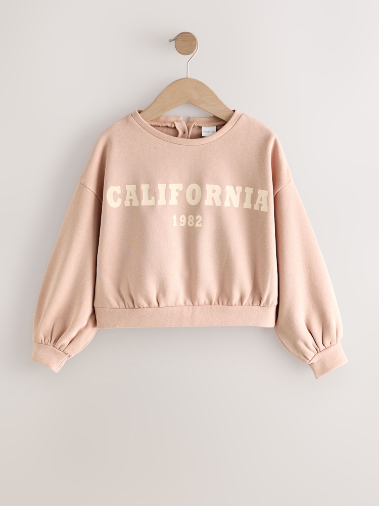 Pink Long Sleeves Crew California Top - Image 1 of 1