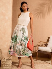 Jupe mi-longue Love & Roses Scenic imprimée - Image 3 of 4