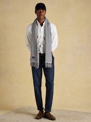 Joules Langtree Cream/Navy Scarf - Image 3 of 7