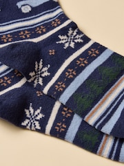 Joules Weston Navy Fairisle Sock - Image 3 of 3