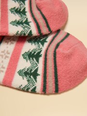 Joules Women's Willow Cosy Multi Fair Isle Socks (size 4-8) - Image 3 of 3