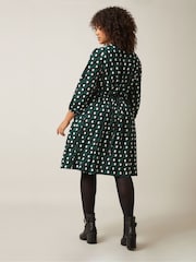 Evans Green Balloon Sleeve Dress - Image 4 of 5