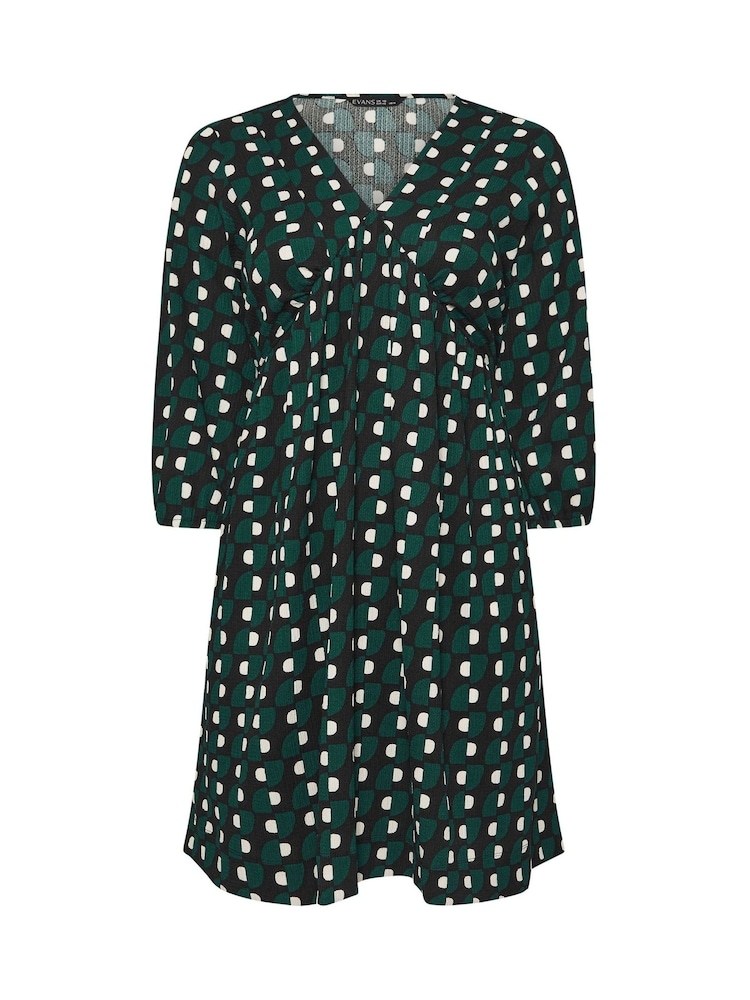 Evans Green Balloon Sleeve Dress - Image 5 of 5