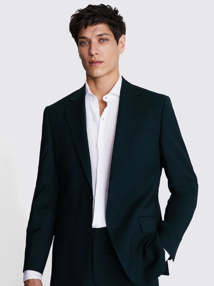 MOSS Green Tailored Tailored Performance Suit Jacket - Image 1 of 4