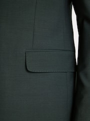 Lahvově zelená - MOSS Přizpůsobený střih Performance Oblek Bunda - Obrázek 6 z 6