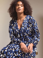 Evans Spot Print Jersey Crepe Black Dress - Image 4 of 6