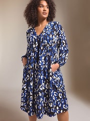 Evans Spot Print Jersey Crepe Black Dress - Image 5 of 6